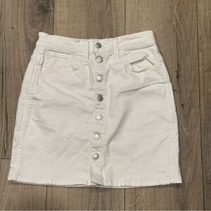 Madewell Cream Mini Pencil Skirt Casual Size 25